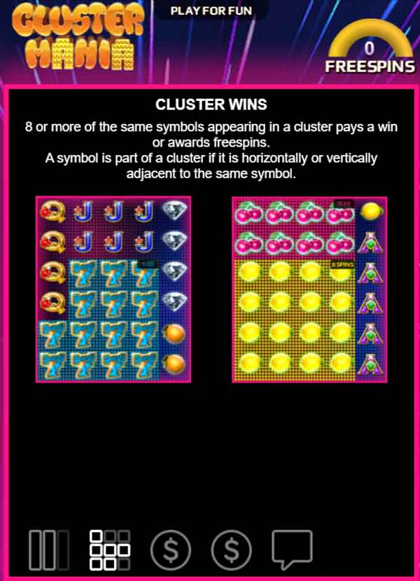 ทดลองเล่น Cluster Mania Paylines 